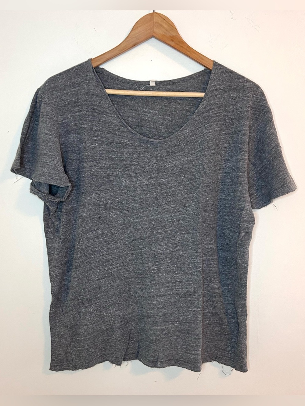 R13 Oversized Heather Gray short-sleeve t-shirt made of 100% cotton.